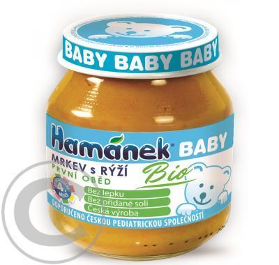 Hamánek BABY Mrkev s rýží BIO, první oběd, 125 g